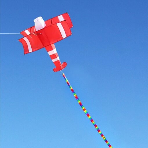 Cornflower Blue Colorful 3D Aircraft Kite With Handle and Line Good Flying Gift